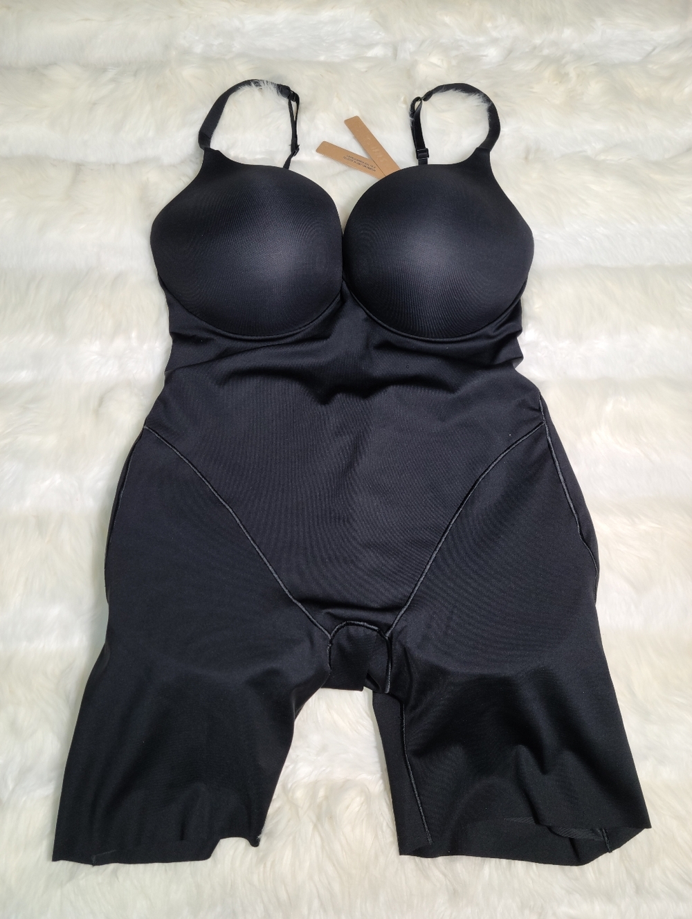 SKIMS Ultimate Mid Thigh Bodysuit Black Onyx X-Large NEW
